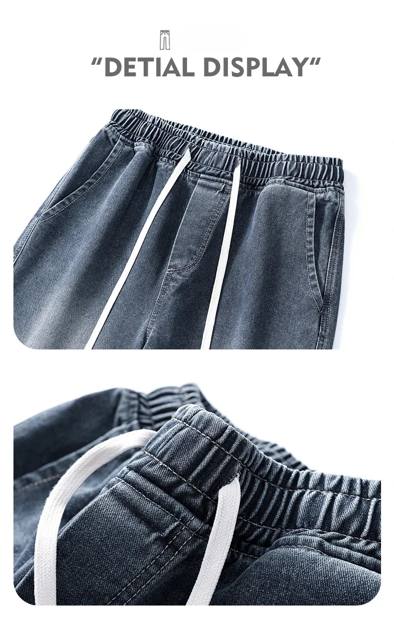 Men's Jeans American Loose Wide-leg Loose Straight Casual Trousers Street Hip-hop Baggy Jeans Black Grey  Blue Streetwear Men