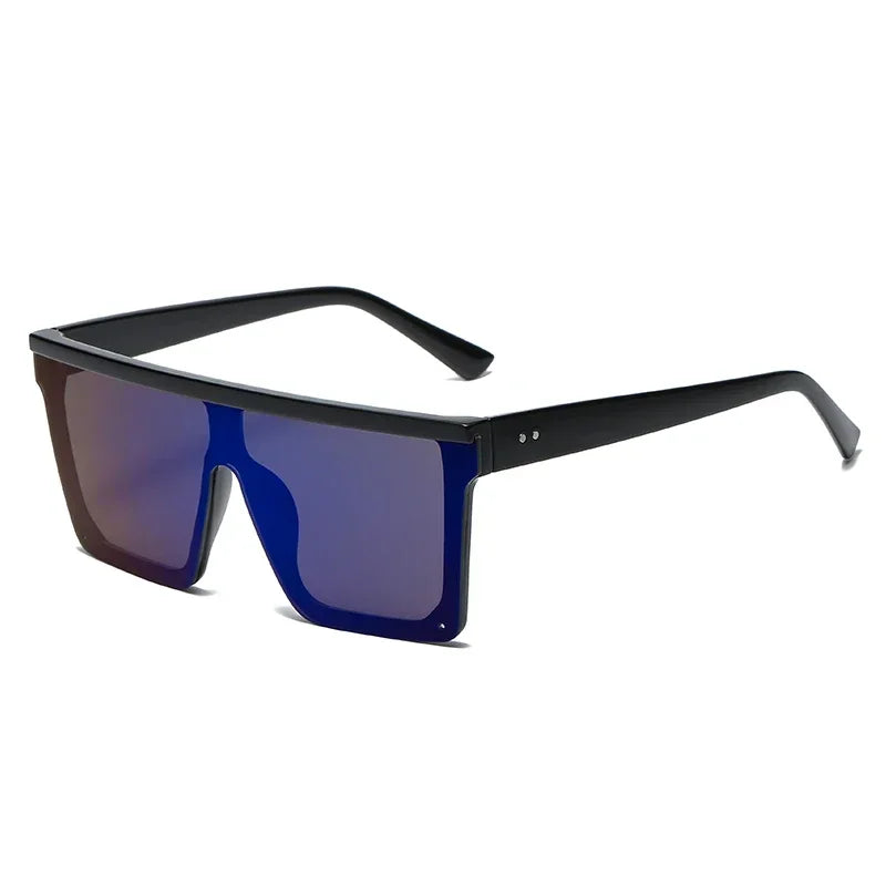 Oversized Square Sunglasses for Women Men Fashion Siamese Lens Style Flat Top Shield Shades