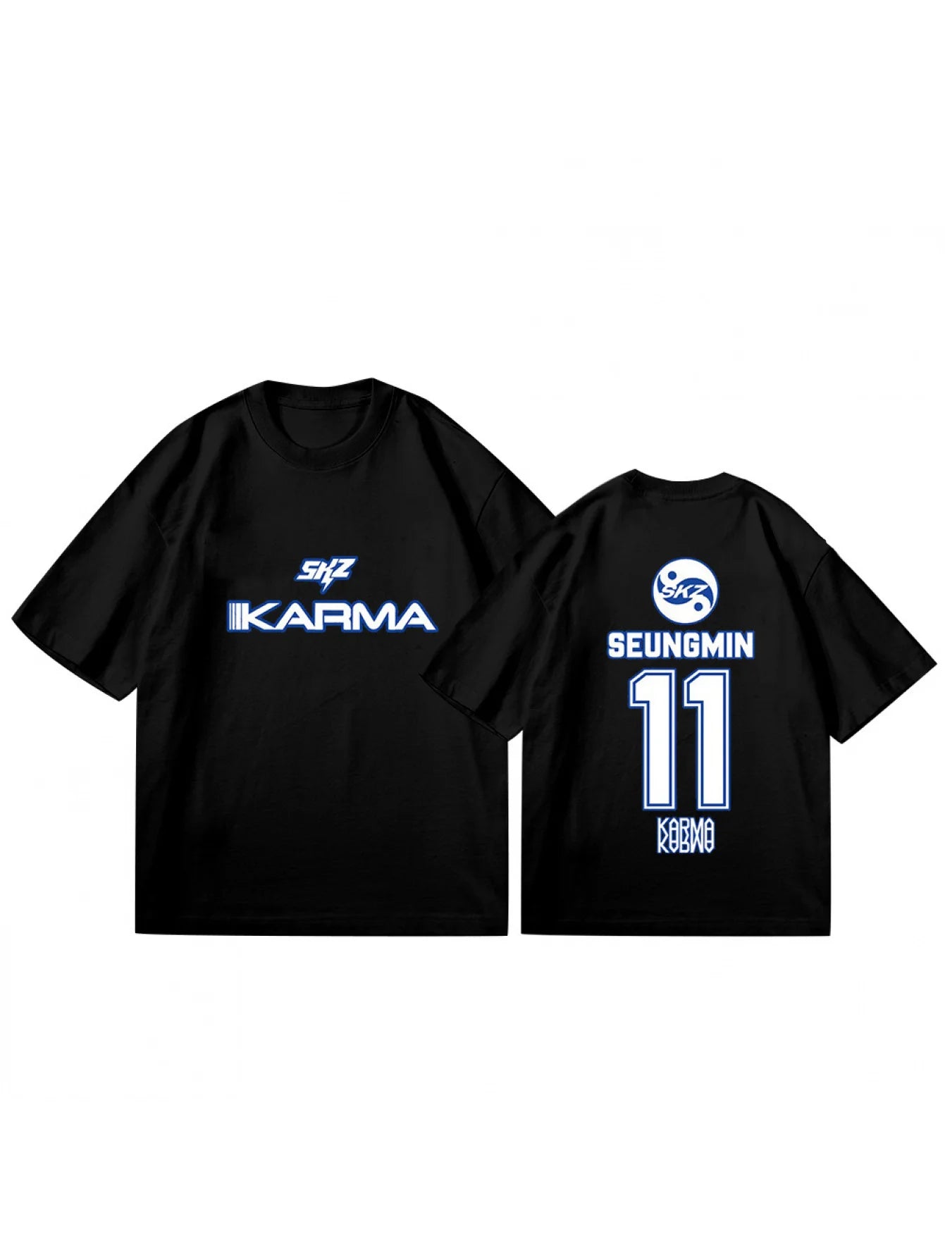 KPOP KARMA Short Sleeve T Shirt Women Men Harajuku Tops Vintage Aesthetic Graphics Tshirt Cotton Tees Streetwear Oversize Top
