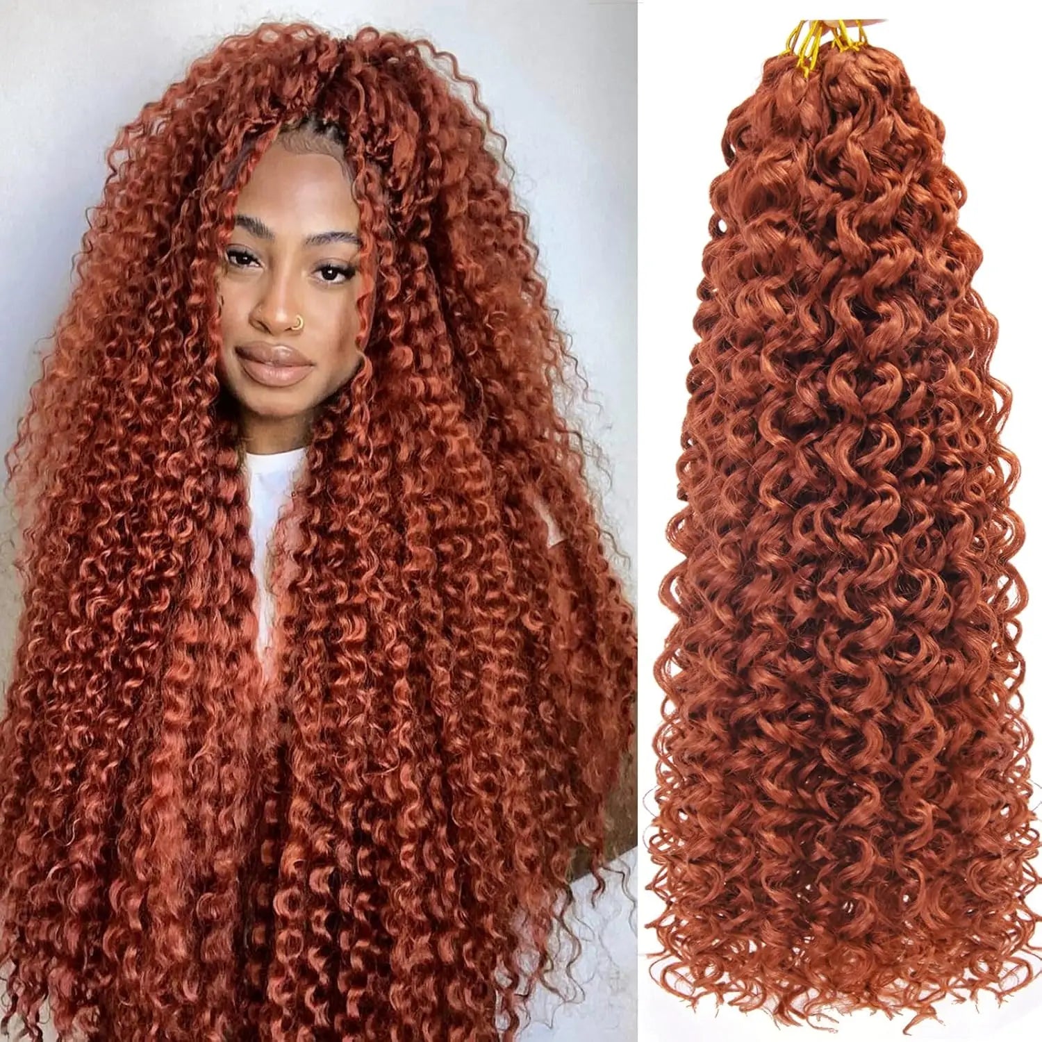 GoGo Curl Crochet Hair 10/18 Inch Short Curly Crochet Hair for Women Water Wave Beach Curl Deep Twist Crochet Braids Synthetic