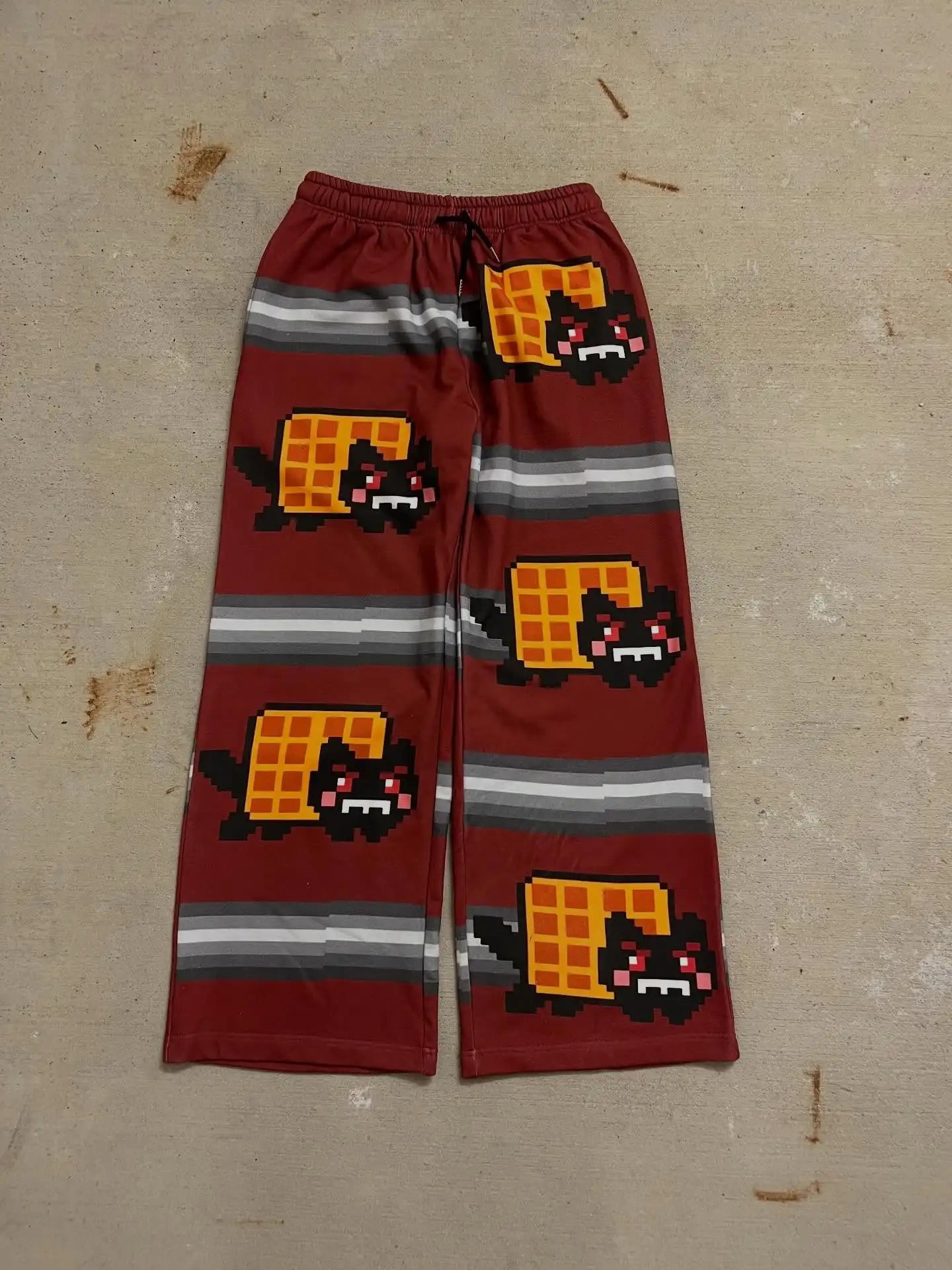 Nyan Cat Sweatpants Y2k Pants Baggy Men Elastic Waist American Streetwear Hip Hop Vintage Joggings Casual Pants Men Clothing