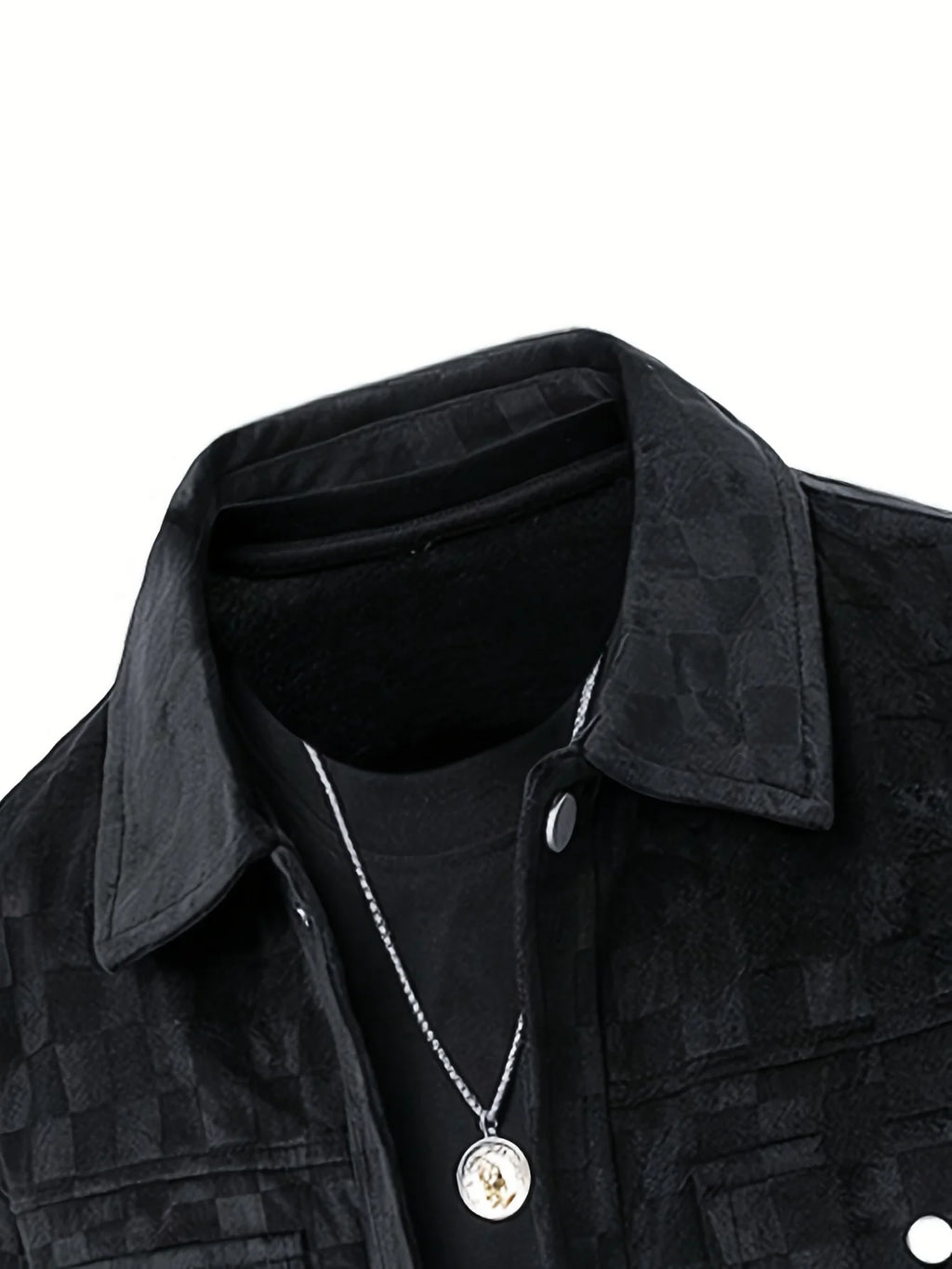 2025 New Suede Chess Board Jackets Men American Retro Spring Autumn Loose Casual Plaid Lapel Jacket Business Workwear Jacket Top