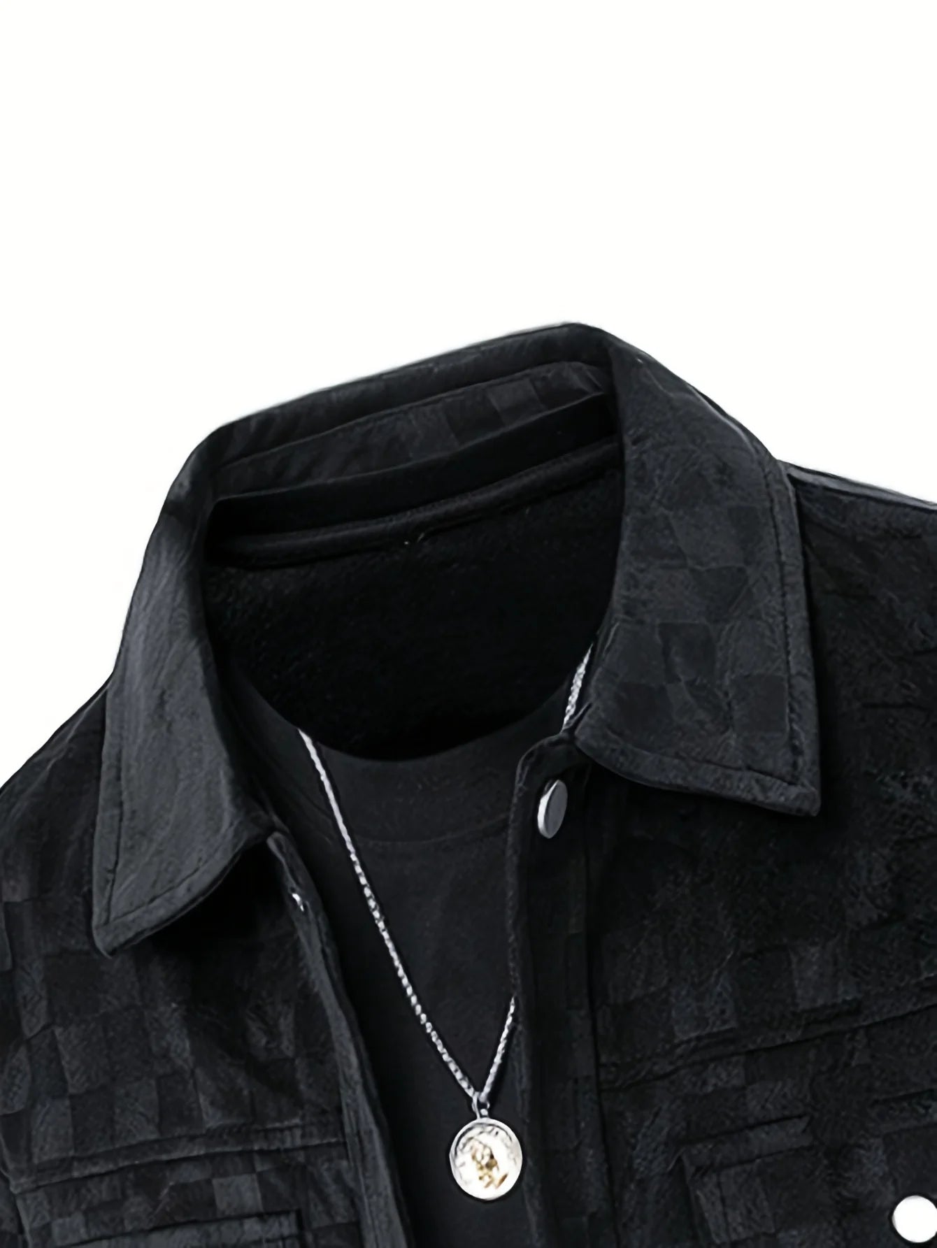 2025 New Suede Chess Board Jackets Men American Retro Spring Autumn Loose Casual Plaid Lapel Jacket Business Workwear Jacket Top