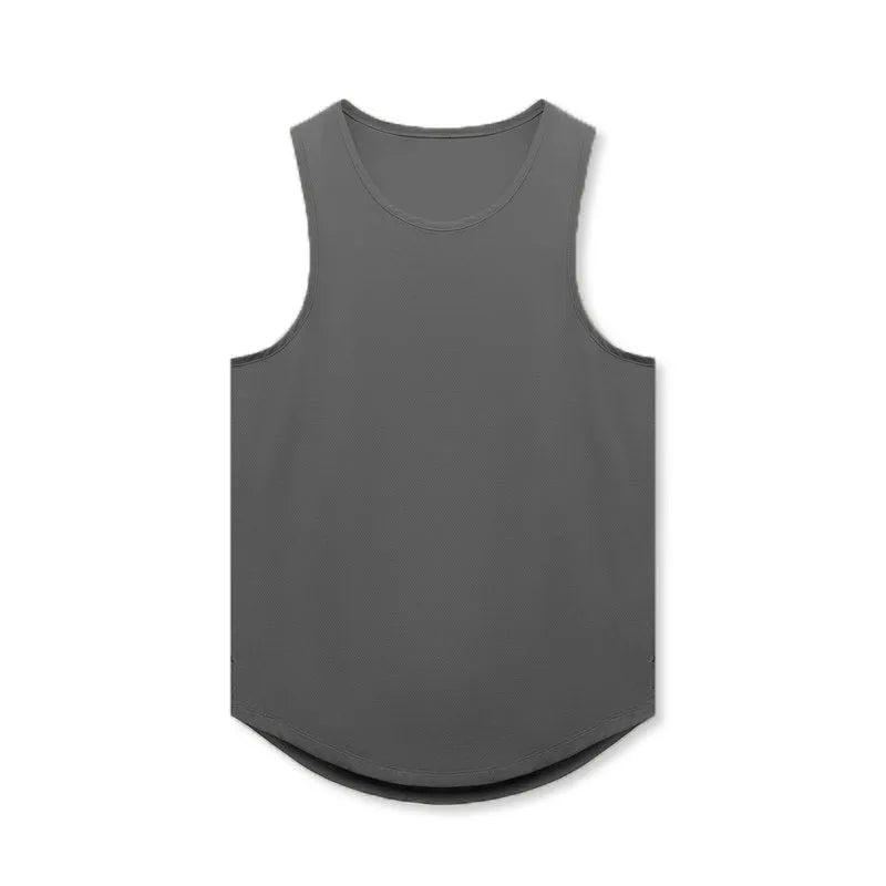 Men's Summer Quick Dry Mesh Breathable Casual Tank Top Male Gym Fitness Clothing Sleeveless Shirt Sports Running Vest Undershirt
