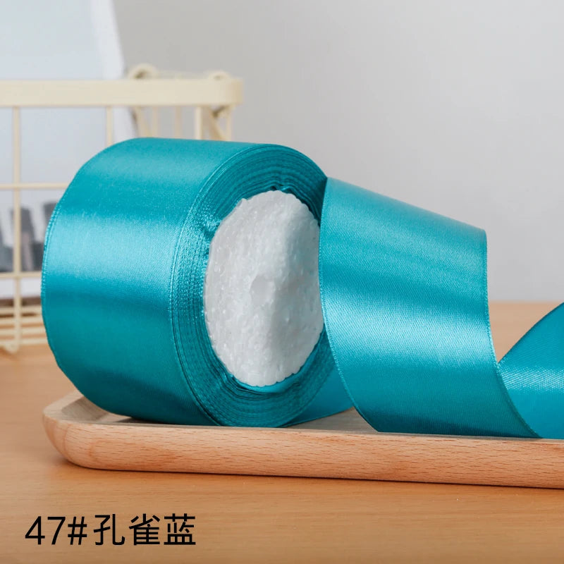 22meters/roll 5cm Silk Satin Ribbons Crafts Bow Handmade DIY Gift Packaging Wrap Party Wedding Decorative Clothing Accessories
