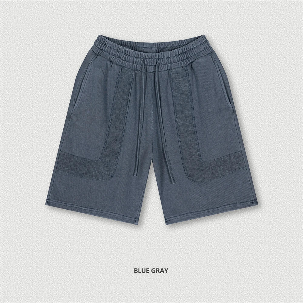 ZODF New 2024 Summer Men Washed Cotton Shorts Unisex Casual Loose 350gsm Comfortable Short Pants Brand Bottoms HY0792