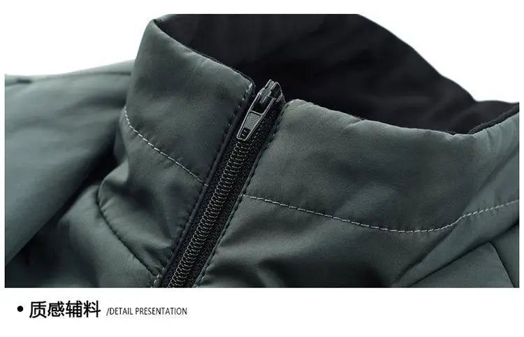 High Quality Men's Handsome down Jacket with Scarf Collar M-6XL Big plus Size for Middle-Aged Dad Fashionable Outerwear