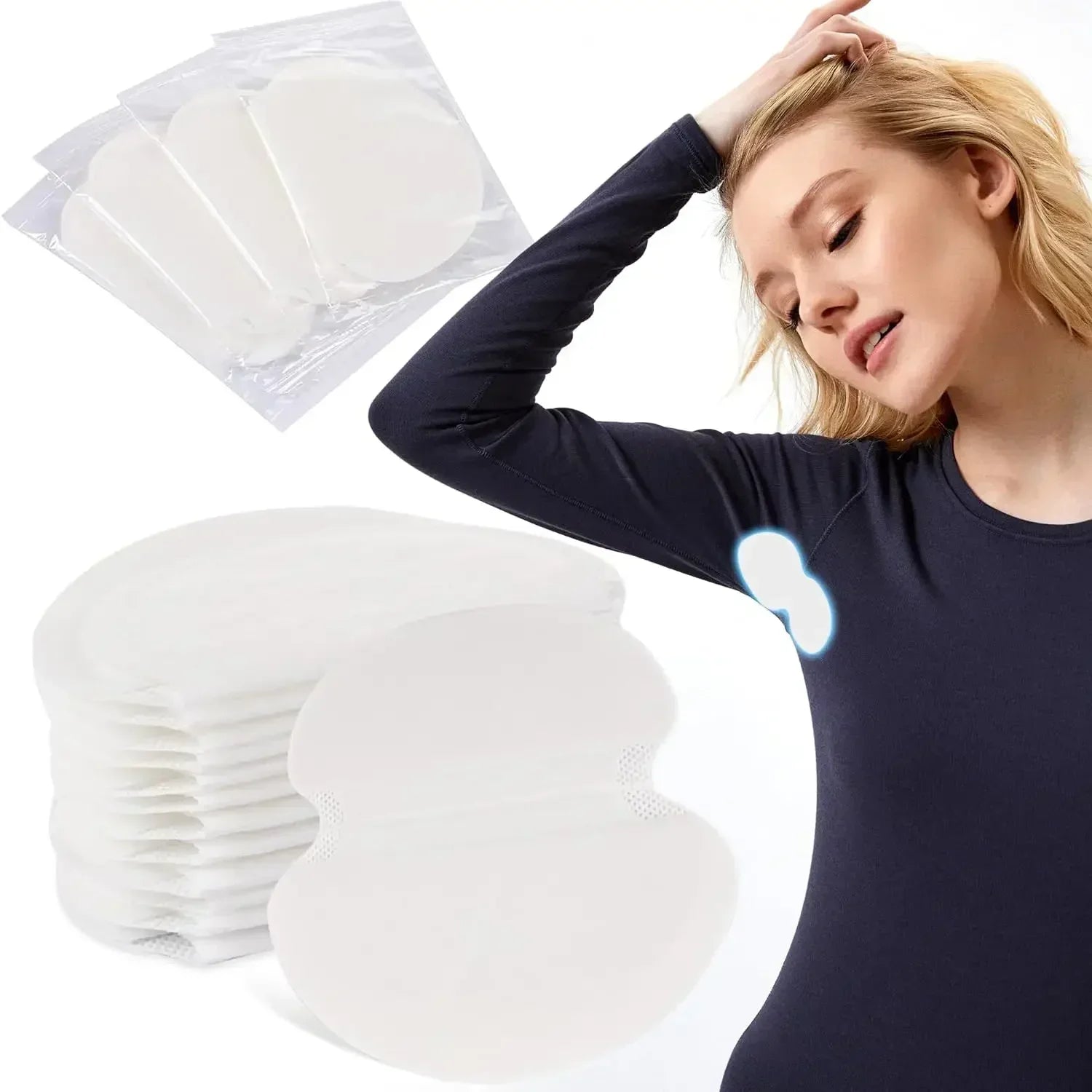 10/200pcs Summer Sweat Pads Deodorants Underarm Anti Perspiration Sweat Pads Unisex Disposable Armpit Absorb Useful Shield Pads