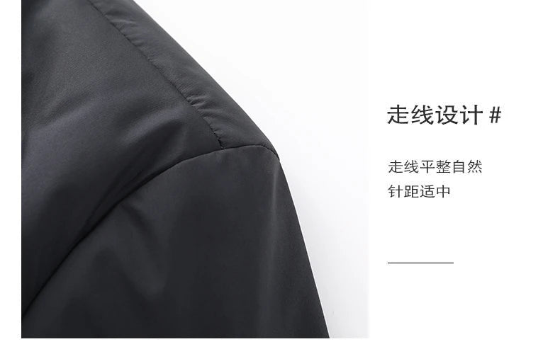 High Quality Men's Handsome down Jacket with Scarf Collar M-6XL Big plus Size for Middle-Aged Dad Fashionable Outerwear