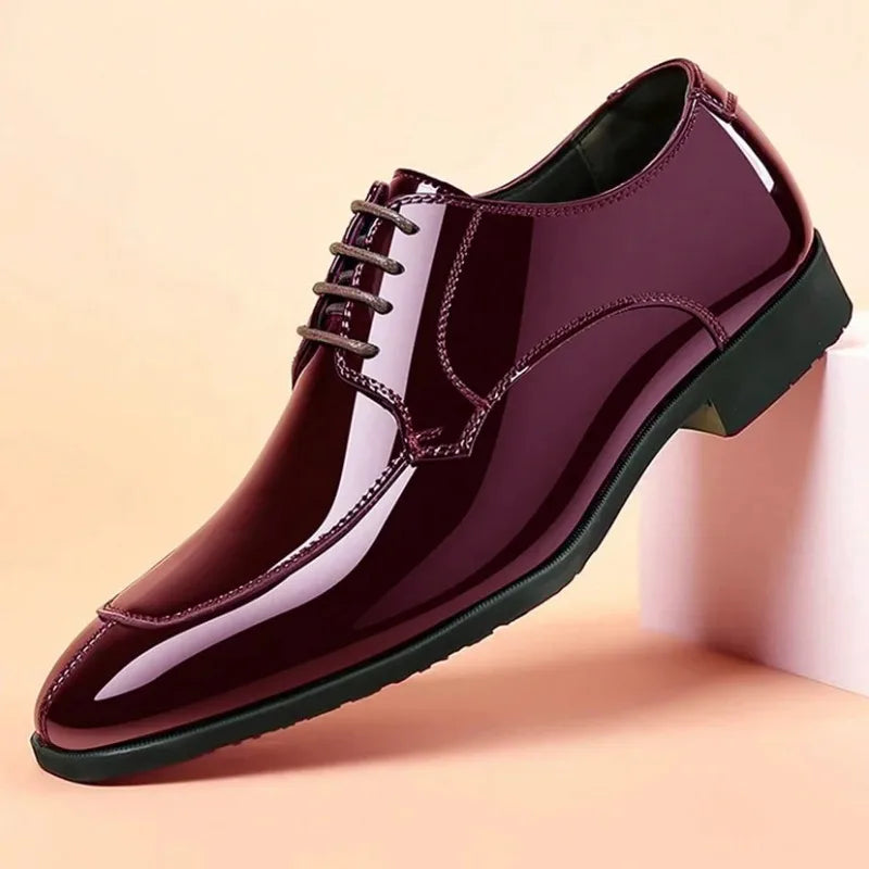 Shoes for Men Fashion Patent Leather Shoes Luxury Pointed Toe Oxford Shoes Men High Quality Business Shoe Designer Wedding Shoe