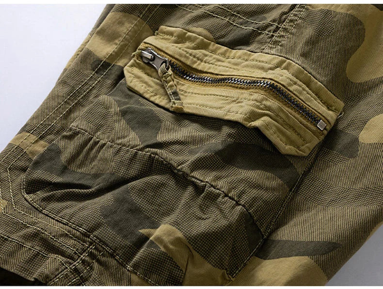 2024 New Summer Men Cotton Cargo Camouflage Shorts Men Clothing Casual Breeche Bermuda Beach Jogger Shorts Male Hot Dropshipping