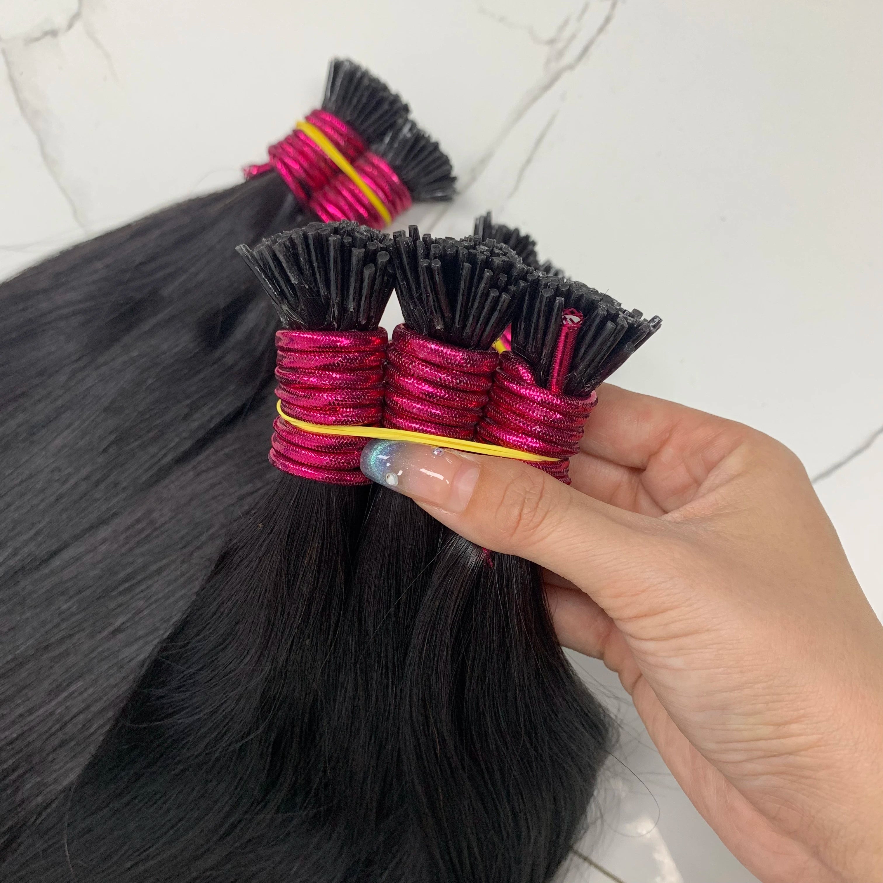 Straight ITIP Human Hair Extension 12A 100% Real Human Hair Extensions 0.8g/pc Capsule Keratin Human Fusion Hair Extension