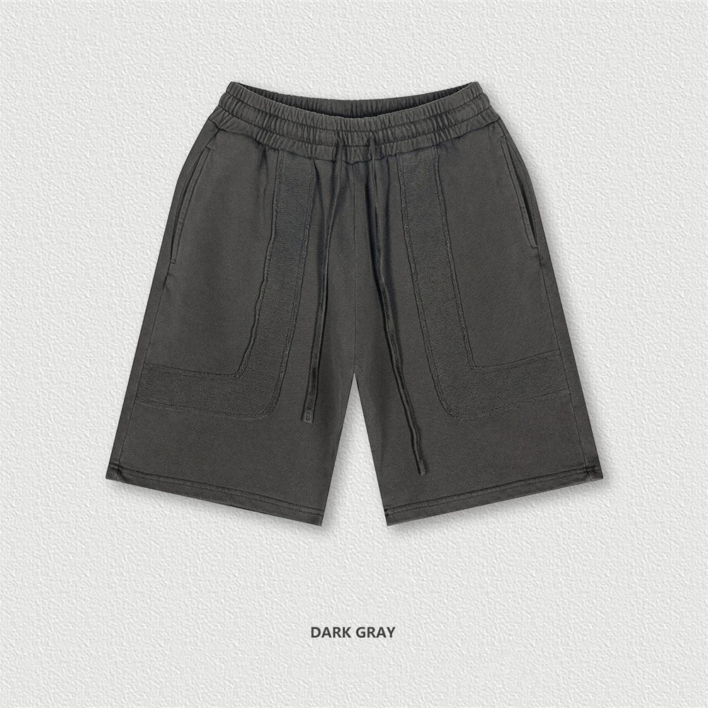 ZODF New 2024 Summer Men Washed Cotton Shorts Unisex Casual Loose 350gsm Comfortable Short Pants Brand Bottoms HY0792