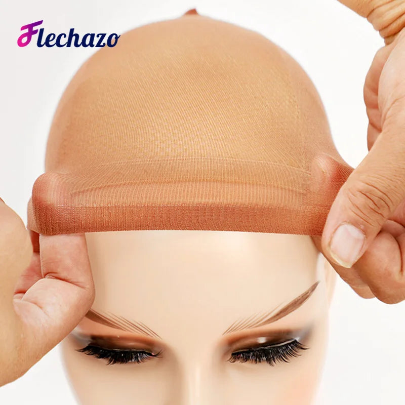 Durable Stokcing Wig Cap Under My Wigs 20Pieces Stocking Cap Skin Tone Black Brown Nude Color Wigs Installing Bald Cap