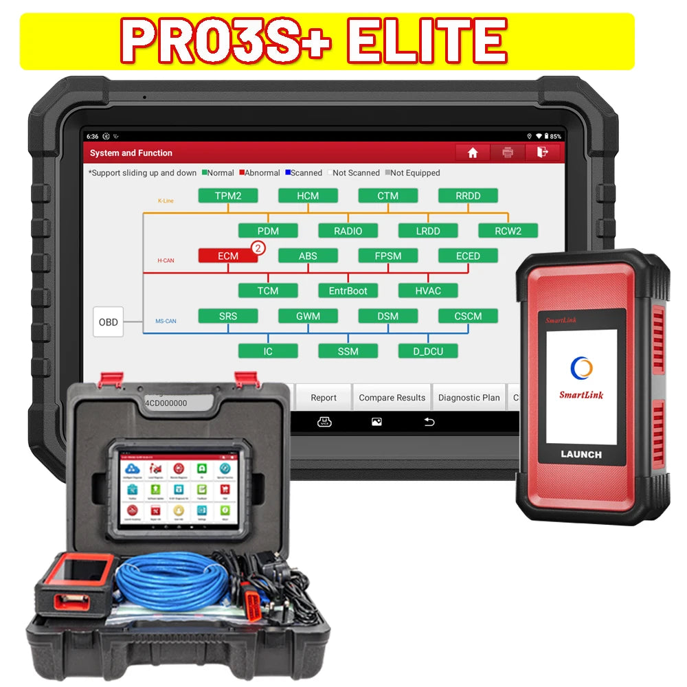 LAUNCH X431 PRO3S+ ELITE ECU Programming J2534 CANFD DOIP Online Coding All System car Diagnostic Tool work with I-TPMS X-PROG 3