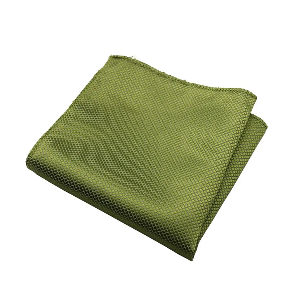 HUISHI Men's Hanky Jacquard Handkerchief Solid Plain Suits Pocket Square For Men Wedding Business Party Kanky Pocket Gifts