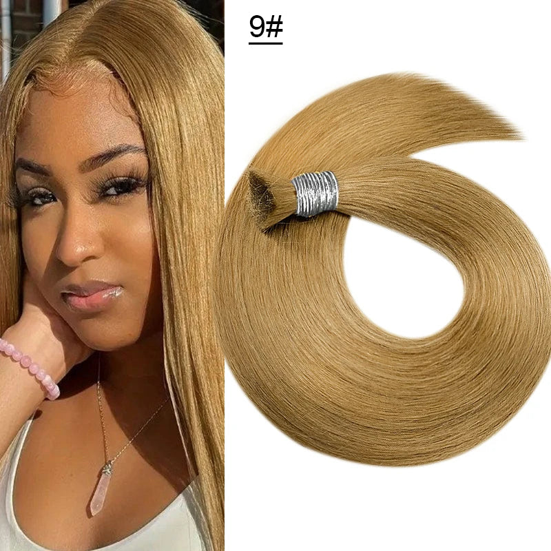 613 Striaght Human Hair No Weft 100% Virgin Bundles Highlight Original Bulk Extensions Russian Natural Unprocessed Blonde hair