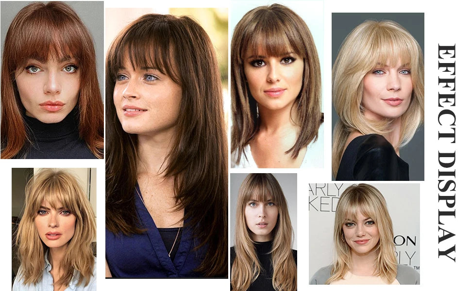 100% Remy Human Hair Toppers Ombre Light Brown Blonde Middle Part Human Hair Pieces for Women with Thinning Hair Clip in Toppers