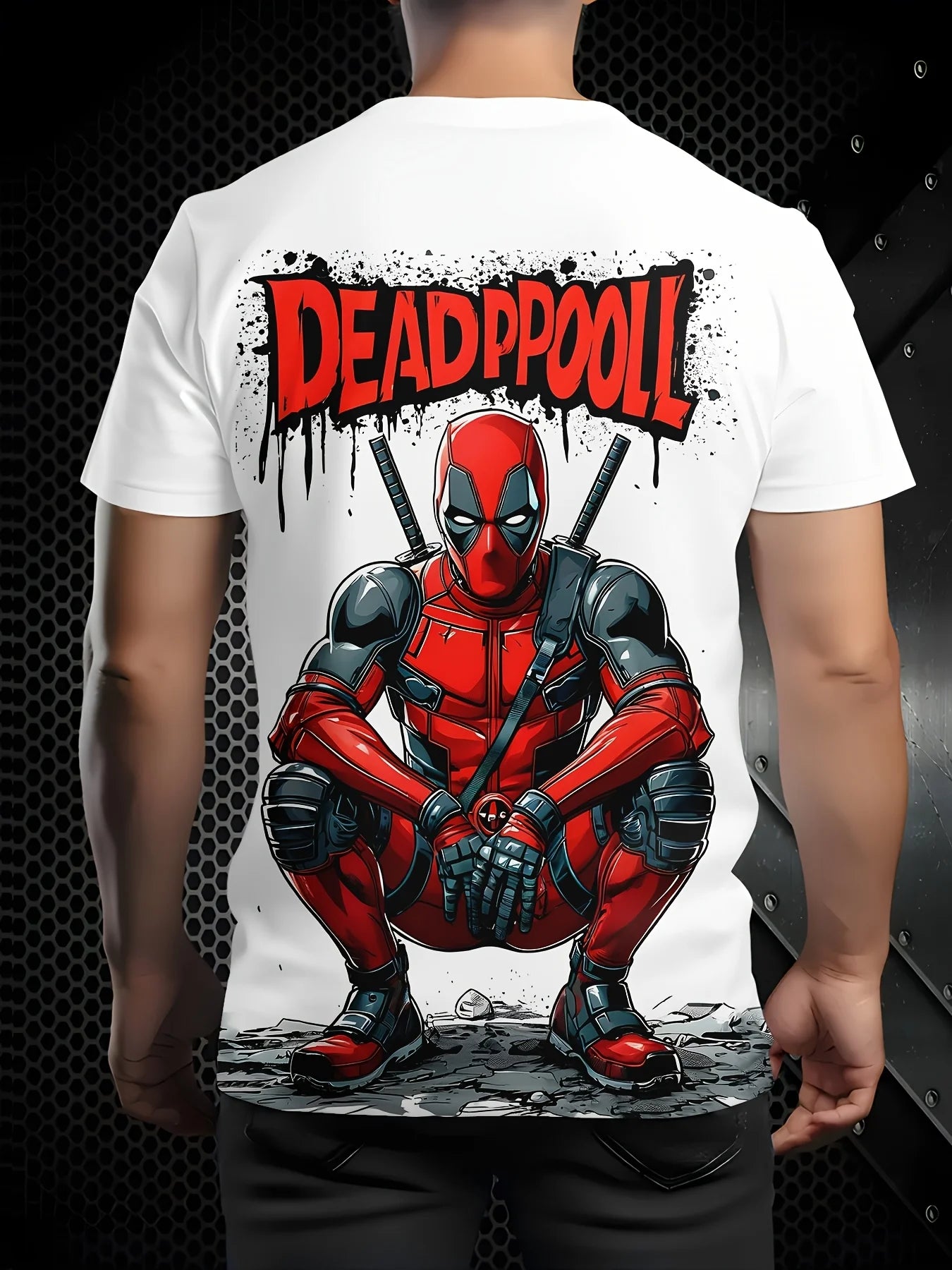 Marvel Deadpool Graphic T-Shirt 3D Print Superhero Men T Shirt