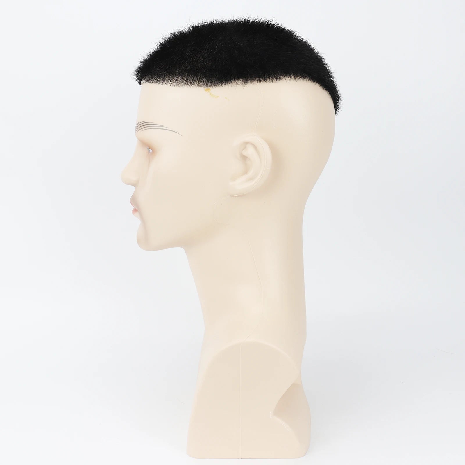 Men Toupee Silk Skin Base  PU Silicone Human Hair Topper V Loop Injected Single Knots 8x10in Short Cut Hair for Salon Stylist