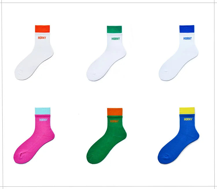 Socks Men Calcetines Hombre Basketball Socks Meias Masculina Casual Fashion Cotton Sock Sweat Sport Middle Tube Letter Socks