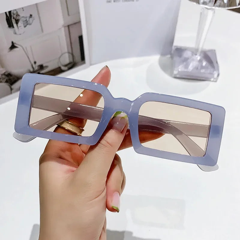 New Small Frame Rectangle Sunglasses Women's Fashion Jelly Color Sun Glasses Women Summer Travel Eyewear UV400 Oculos De Sol