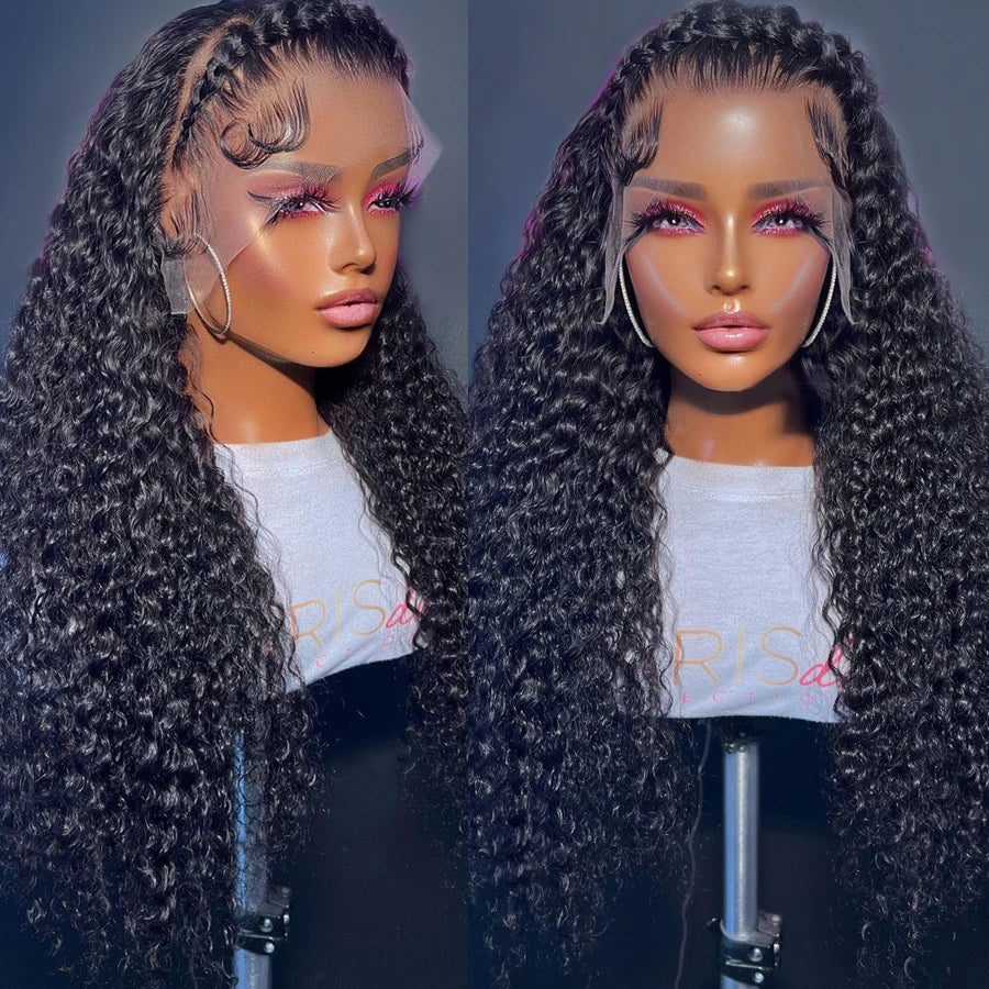 Curly Lace Front Wig Human Hair 13x4 13x6 Deep Wave Lace Frontal Wig 6x4 5x5 Glueless Transparent Pre Cut Lace Wigs 210 Density