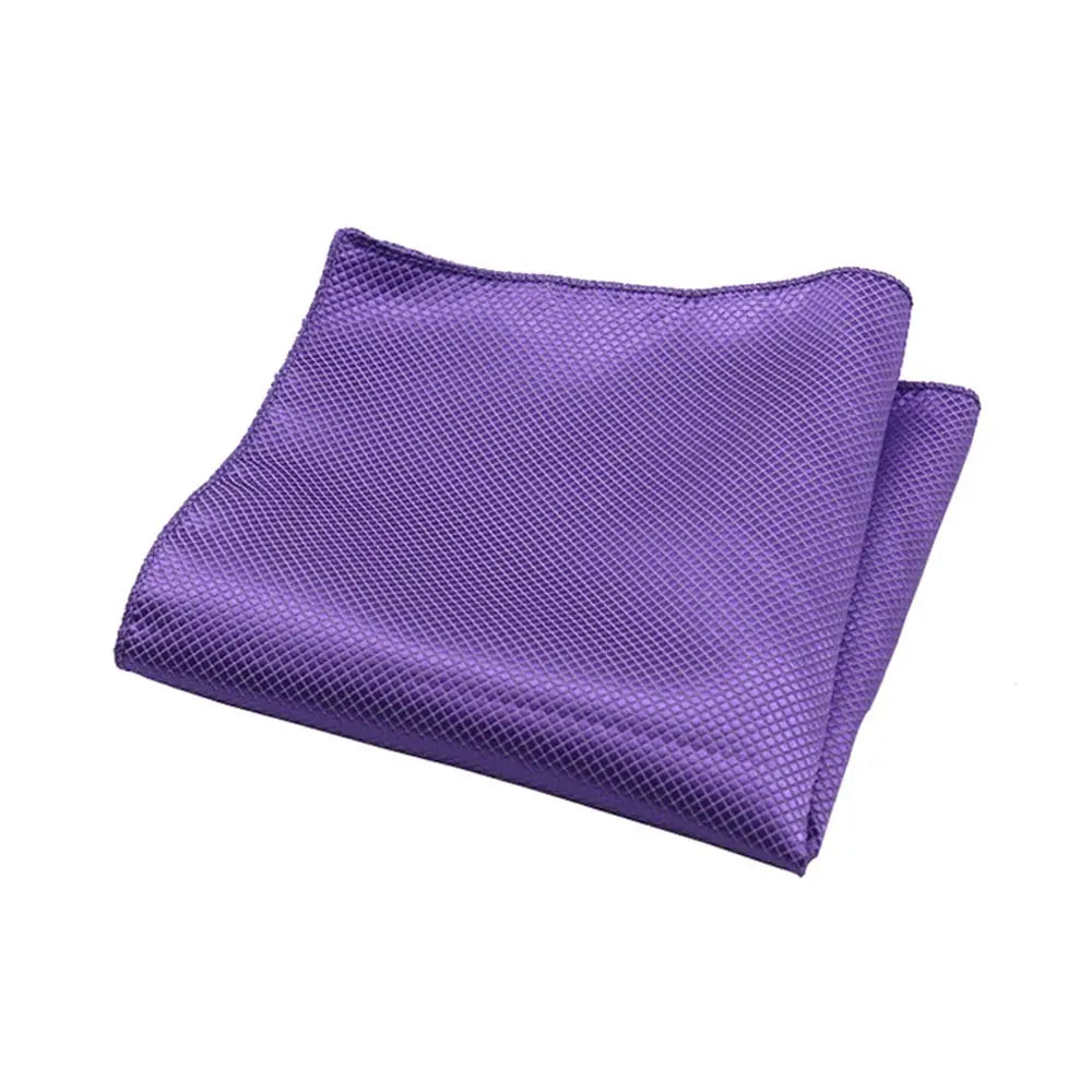 HUISHI Men's Hanky Jacquard Handkerchief Solid Plain Suits Pocket Square For Men Wedding Business Party Kanky Pocket Gifts
