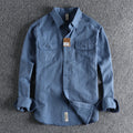 Multi-colored Retro Stripe Cotton Shirt Men's Long Sleeve Spring Autumn New Fashion Daily Dressed Up Workwear Shirt