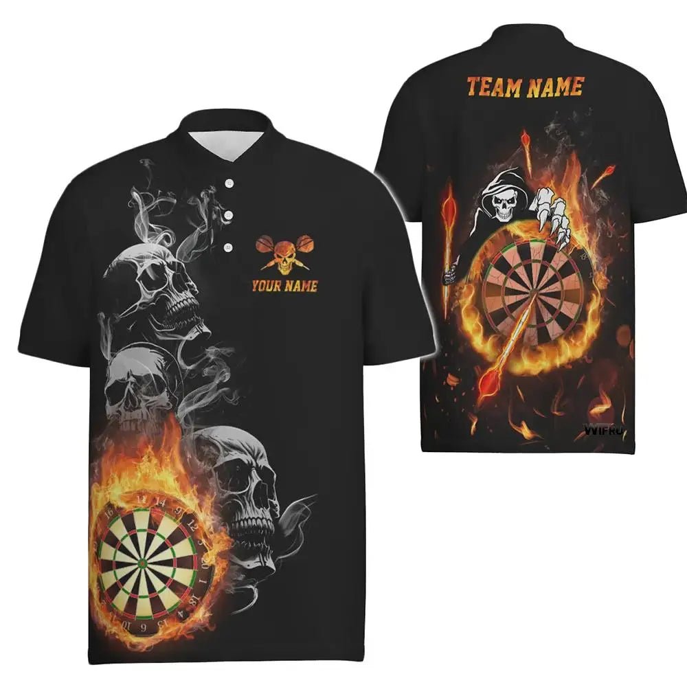 Darts 3D Print Polo Shirt Men's Club Custom Name Team Name Breathable Uniform Jersey New Men & Women Customizable Golf Shirts