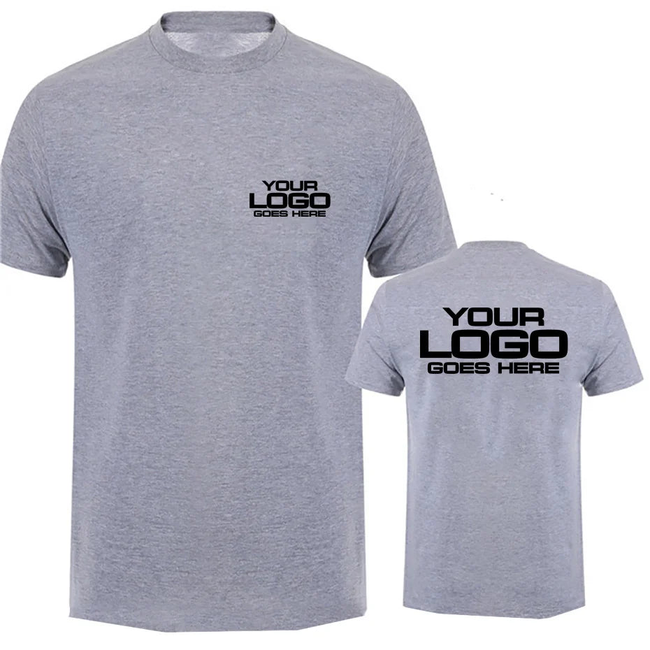 Customized Your Design Here T Shit Text Name Tsihrt Add Your Own Message Men's T-shirt Personalized Tees Custom Cotton Tshirt