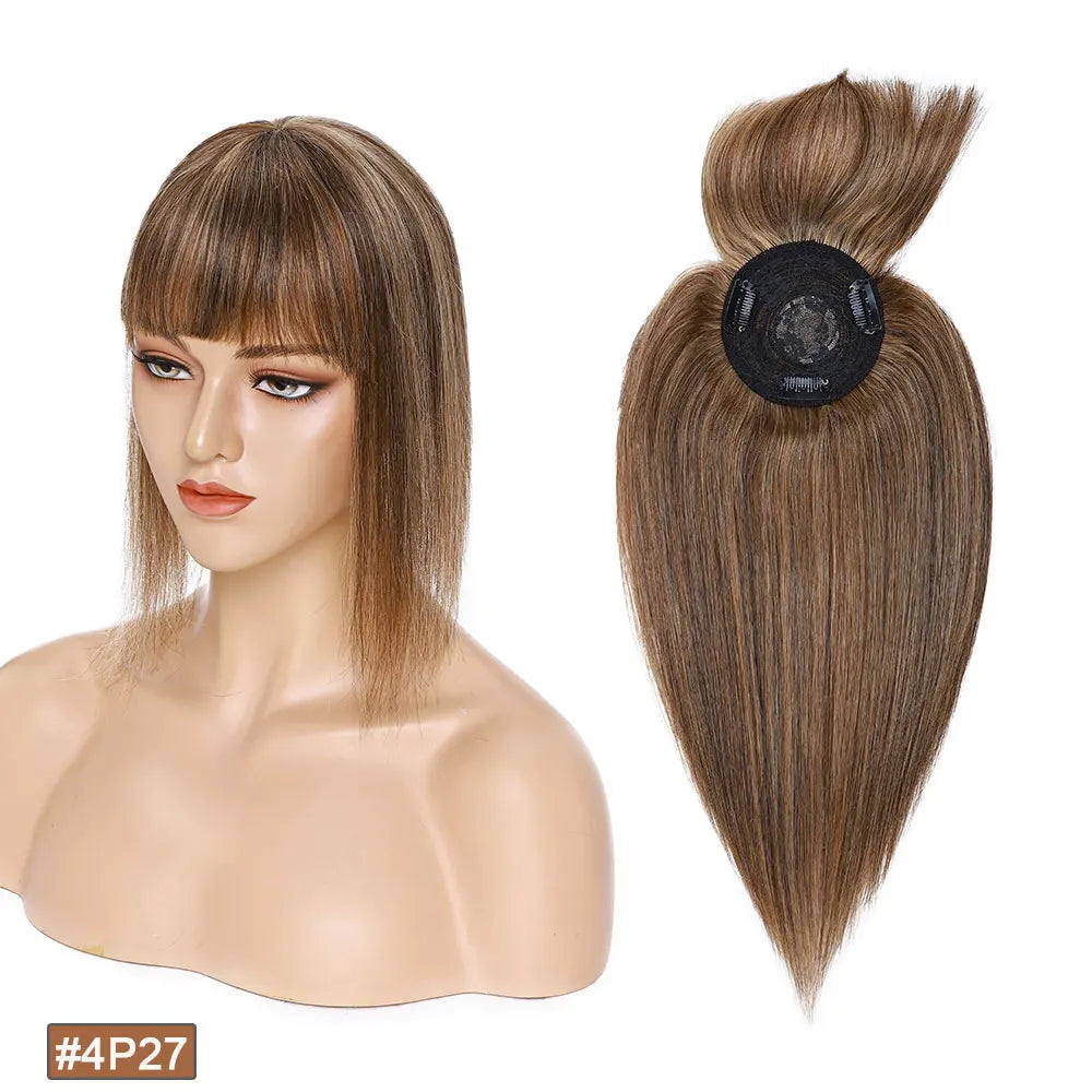 Rich Choices Women Topper 8.5x8.5cm Hair Toppers Natural Hair Clip In Wigs 100% Human Hair For Women Hairpiece