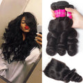 15A Peruvian Raw Virgin Hair Unprocessed Human Hair Bundles With Closure 4X4 Loose Wave Bundles And Closure Natural Black Color