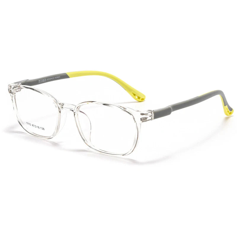 Xbora TR90 Frames for Boys and Girls, Myopia Prescription Glasses, Flexible Frames, Vintage, Square Optical Eyeglasses Kids 1110