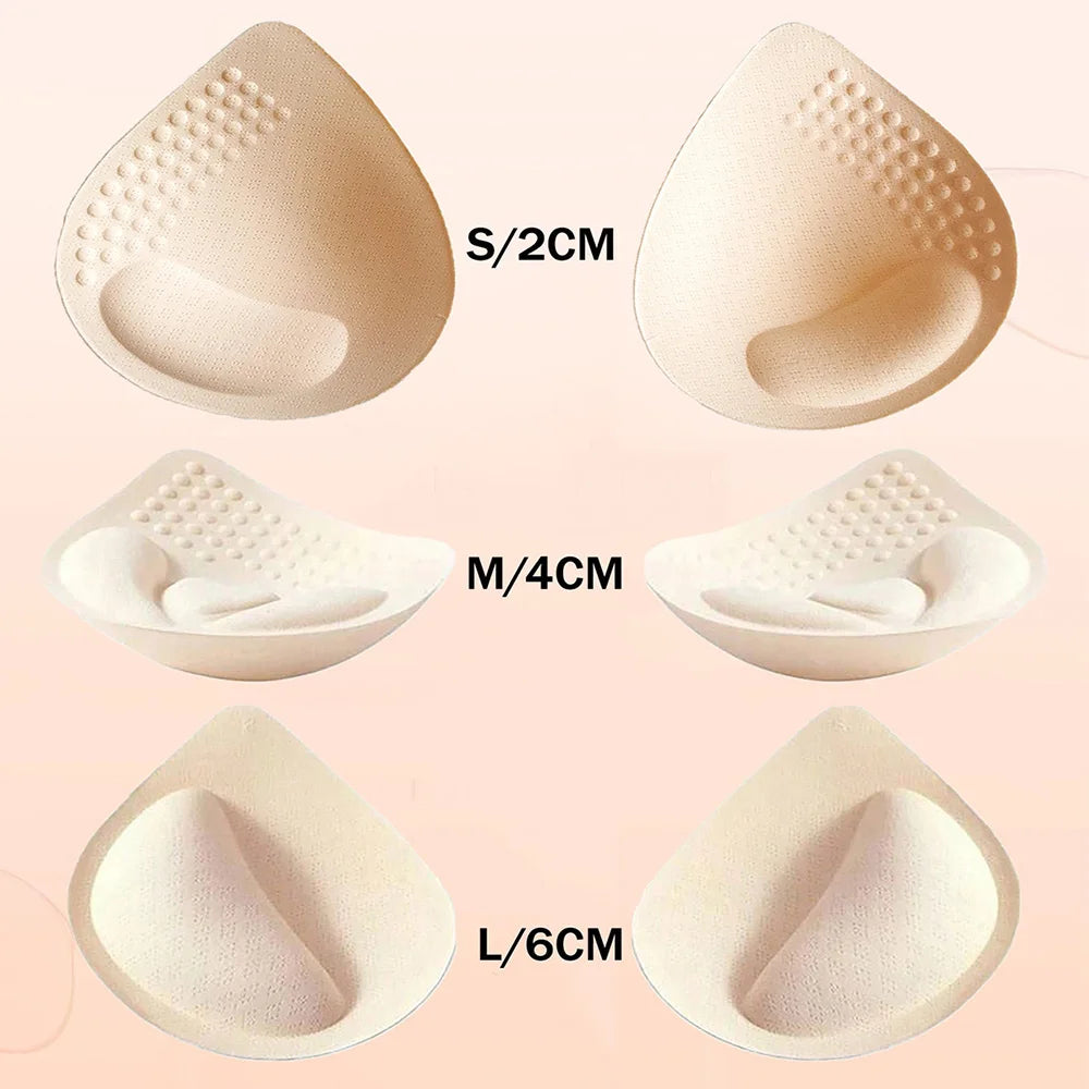 2 Pcs Thickened Underwear Cup, Small Breast Padding, Removable And Washable Push-up Breast Pad Inserts To Increase Padding