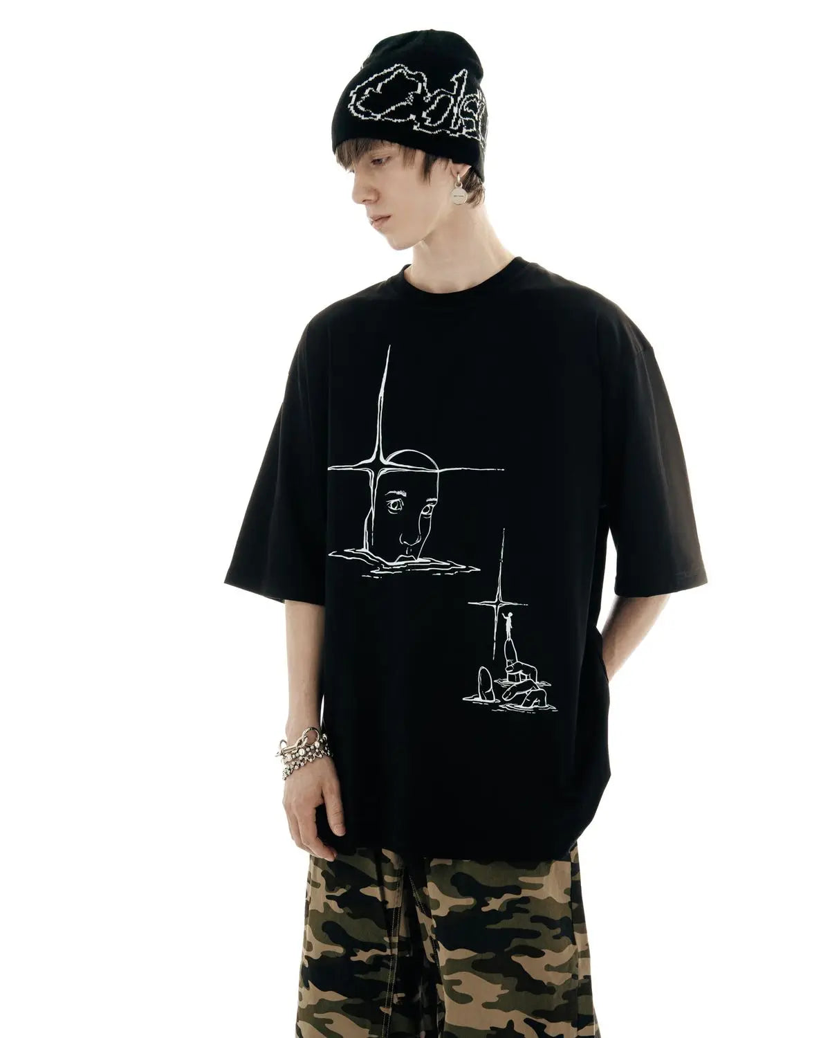 Punk Lyrical Print T-Shirts Oversize Hip Hop Women Streetwear Clothing Harajuku  Goth Unisex Men Top Short Sleeve Cotton Tee Y2K