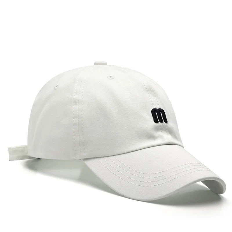 Embroidered M Baseball Cap For Women Men New Spring Summer Cotton Solid Sunhat Sports Snapback Caps Fashion Hip Hop Fishing Hat