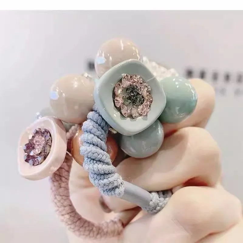 1/3pcs New Style Pearl Korean Version Rhinestone Elegant Hair Ring Thickened Dongdaemun Headband High-Quality Hair Tie