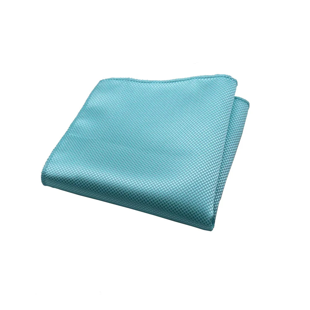 HUISHI Men's Hanky Jacquard Handkerchief Solid Plain Suits Pocket Square For Men Wedding Business Party Kanky Pocket Gifts