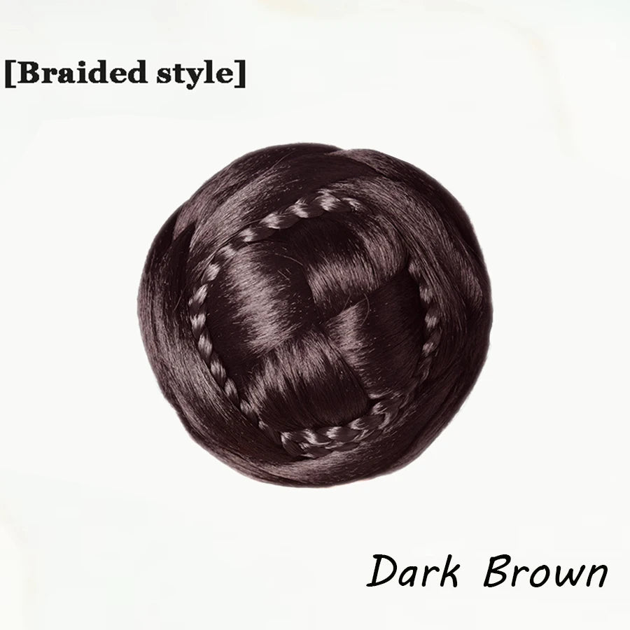 Synthetic Ball Head Wig Flower Bud Hair Hairpin Bun Back Head Pad Hair Bag Hanfu Ancient Style Cheongsam Bun Wig