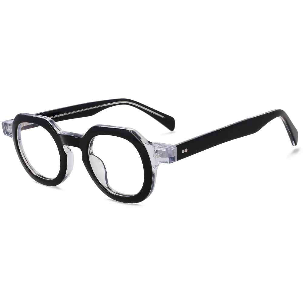 R49875 Vintage Women Reading Eyeglass Acetate Glasses Frames Men Fashion Presbyopic Dioptric +50 +100 +300