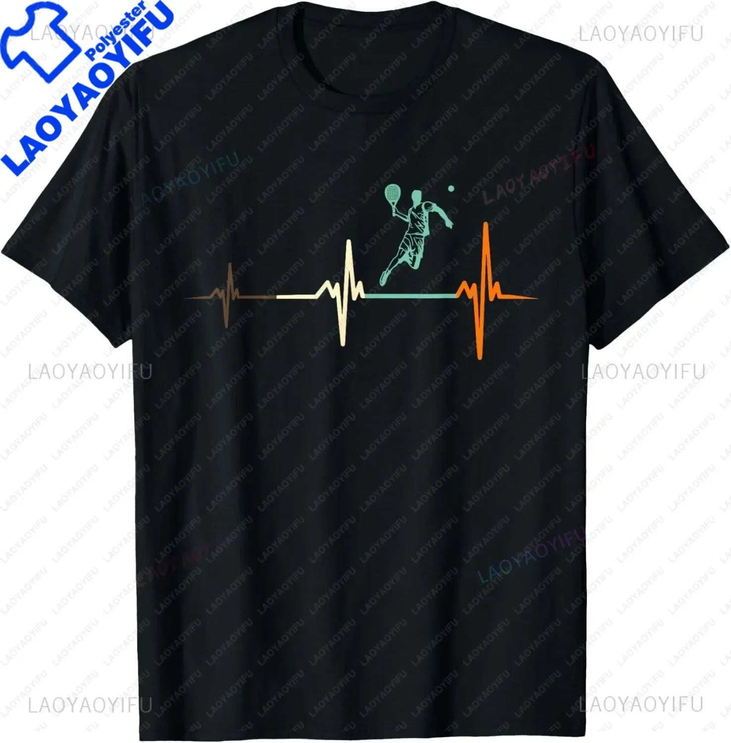 Padel Paddle Tennis Racquet Ball Vintage Colors T-Shirt  Casual Sports Street Couple Clothes  Streetwear  Mens T Shirts