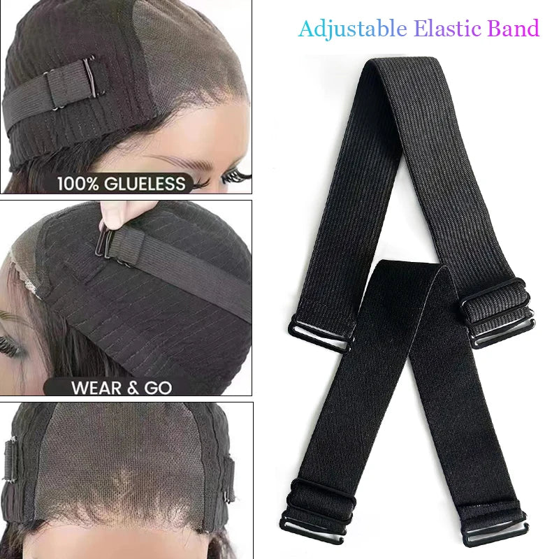 3Pcs 5Pcs Adjustable Elastic Band For Wigs Sewing Black Wig Band 2.5Cm, 3Cm, 3.5Cm Width Wig Accessories Wig Fixed Material