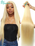 Raw Indian Hair 613 Bundles Straight Human Hair Bundles 1 3 4 Bundles Deal 40 Inch Honey Blonde Bundle Hair Extensions for Women