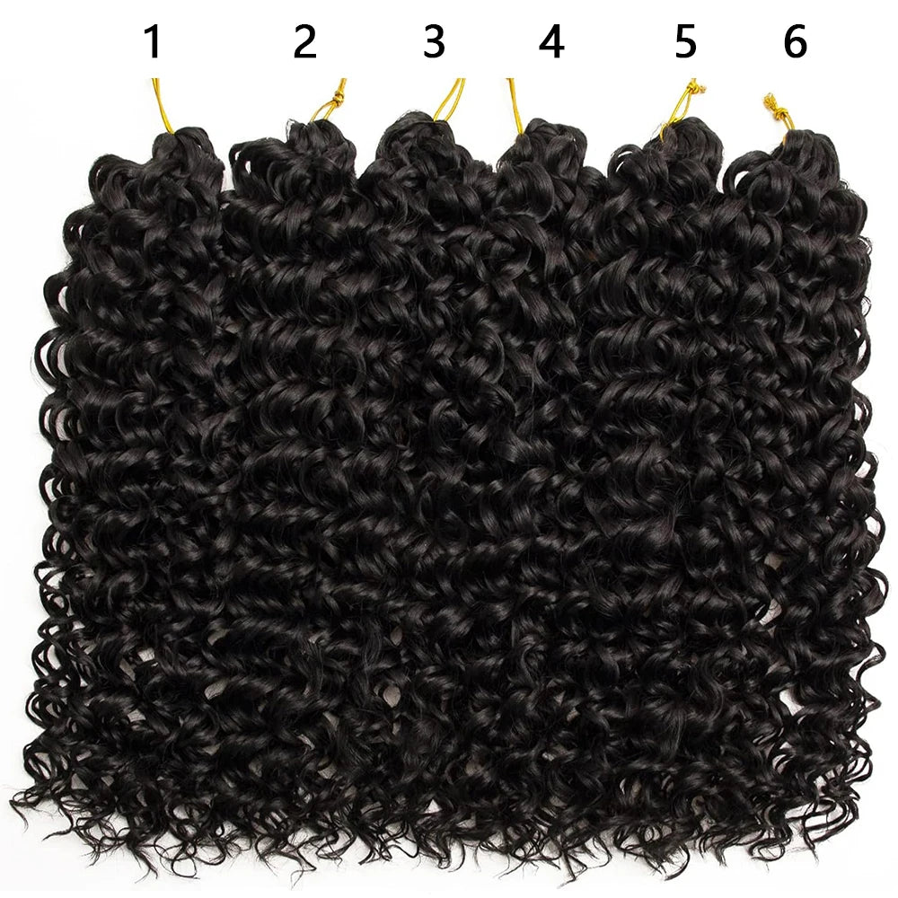 GoGo Curl Crochet Hair 10/18 Inch Short Curly Crochet Hair for Women Water Wave Beach Curl Deep Twist Crochet Braids Synthetic
