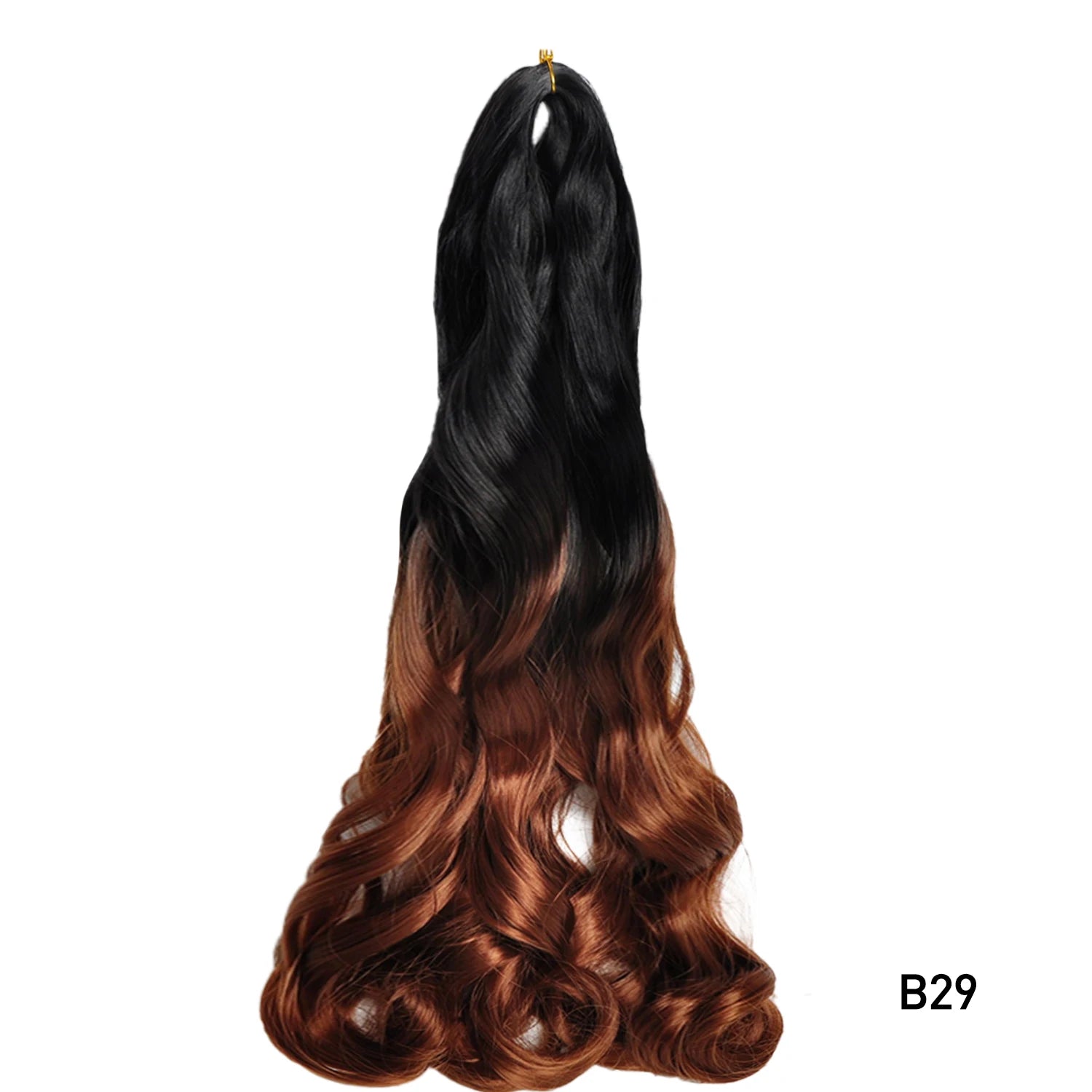 French Curls Braiding Hair Extensions 24Inch Synthetic Curl Hair Loose Wave Spiral Curl Crochet Hair Braids For Black Women