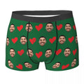 Personalized Face Photo Underwear - Custom Heart Boxer Briefs - Custom Men Briefs - Gift For Husband - Anniversary Gift for Dad
