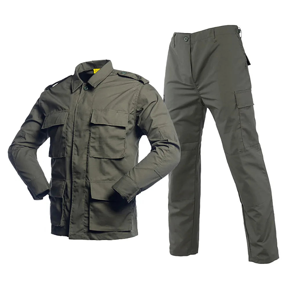 Desert & Jungle Outdoor Camouflage Uniform Tactical Uniform Combat Hunting Suit BDU Training Jacket and Pant