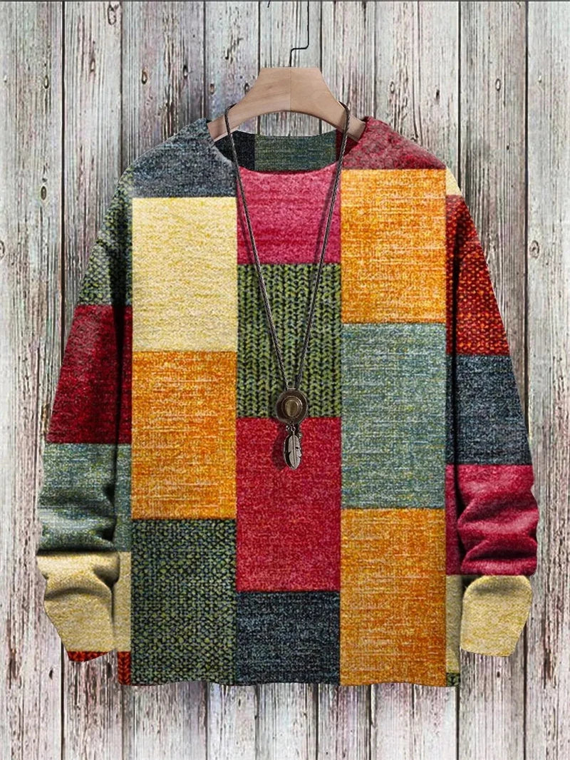 Christmas 3d Print Sweater For Men Women Retro Vintage Colorful Unisex Pullover Harajuku Y2K Casual Funny Long Sleeves Men Tops