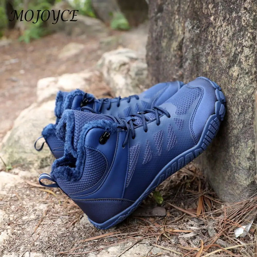 Womens Mens Winter Snow Boots Fur Lined Barefoot Shoes Waterproof Walking Shoes Anti-Slip Outdoor Booties